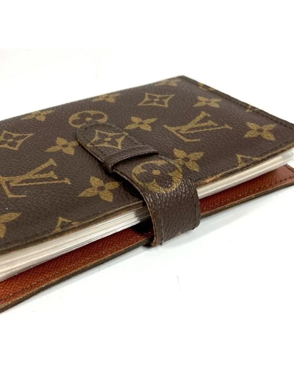Louis Vuitton Notebook Cover Pochette Photo Case Monogram Canvas Brown